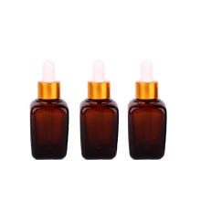 50ml amber square glass dropper bottle essential oil bottles with dropper cap